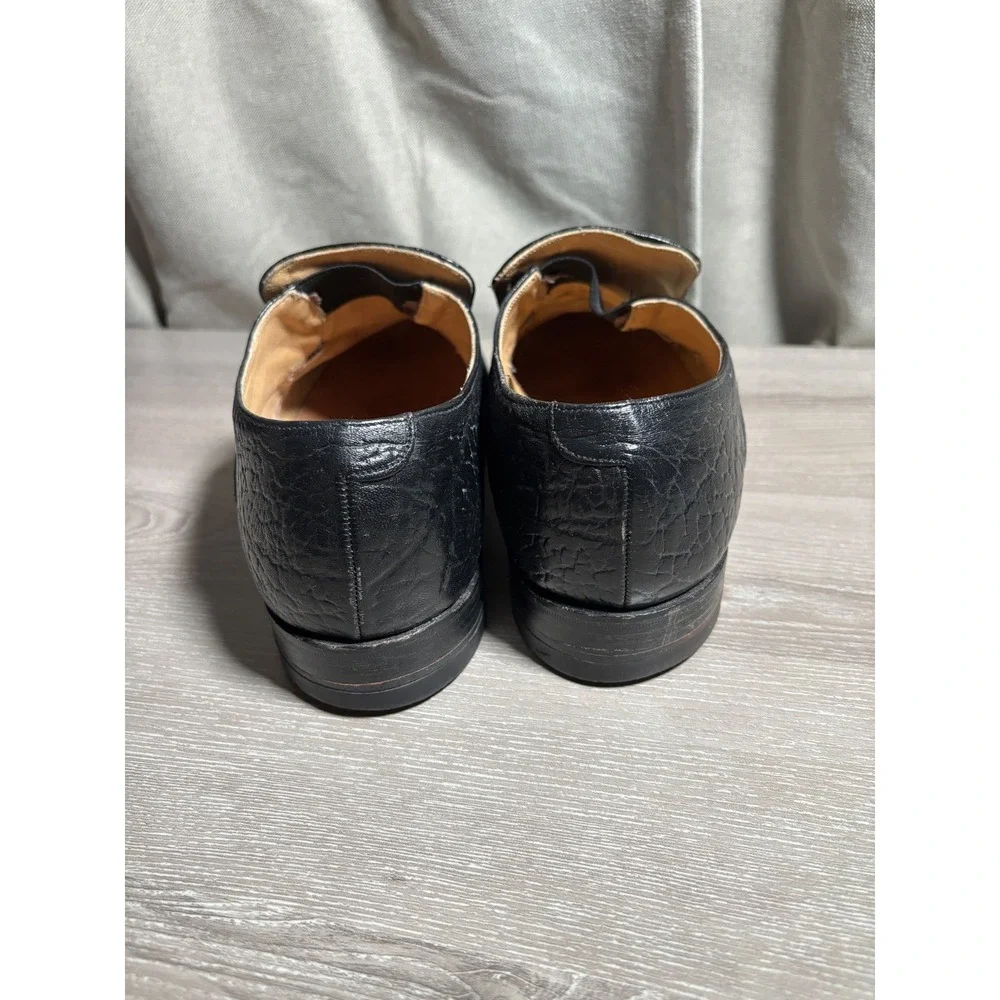 Stuart McGuire 9 /12-10/1/2 Pebble Grain Leather Loafers Moc Toe Dress Shoes